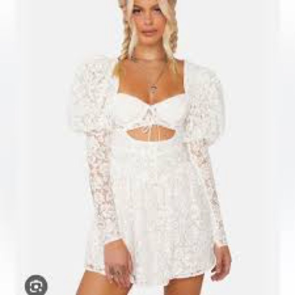 For Love and Lemons Frances Puff Sleeve Mini